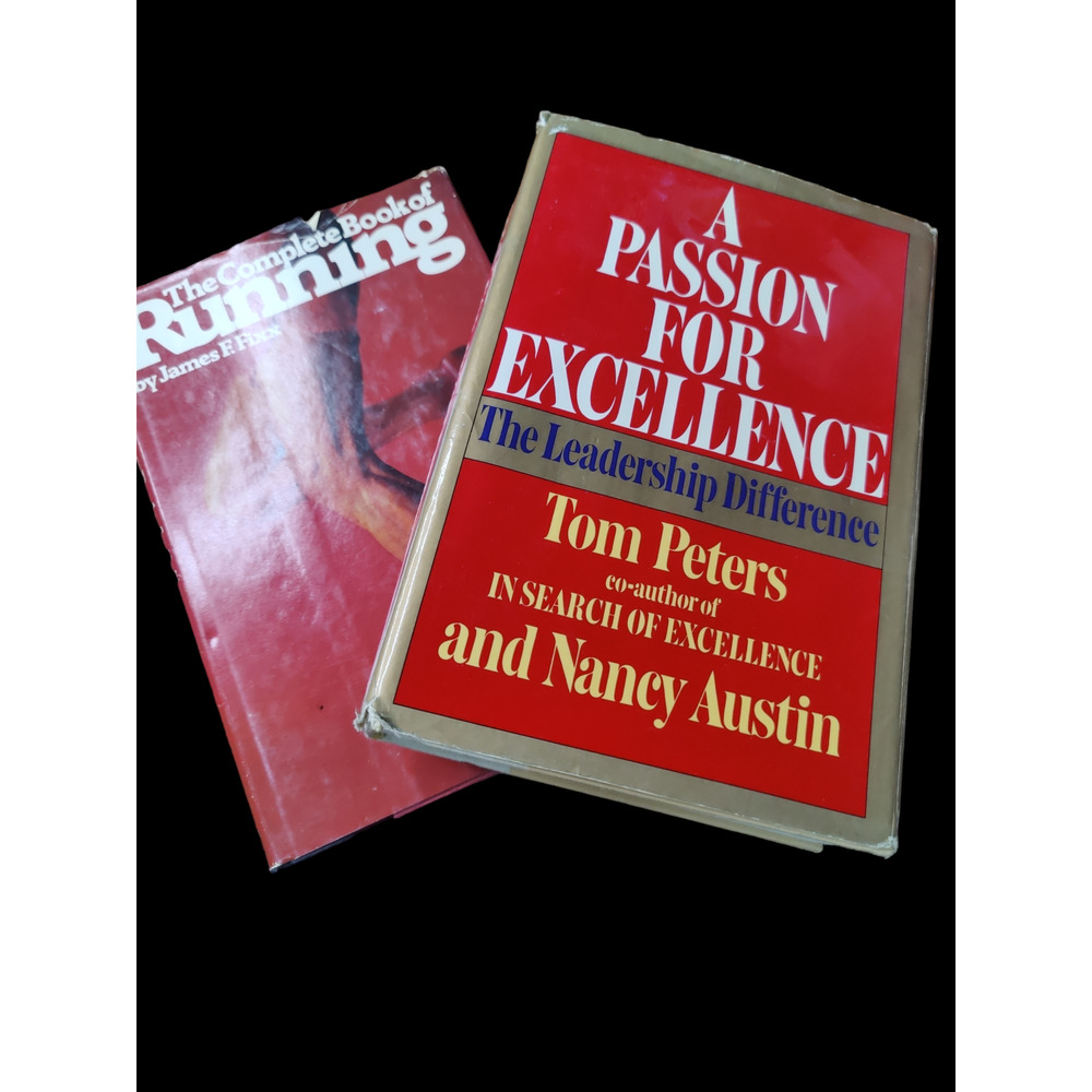Bundle of self help and fitness books by Tom Peters/ Nancy Austin and James Fixx